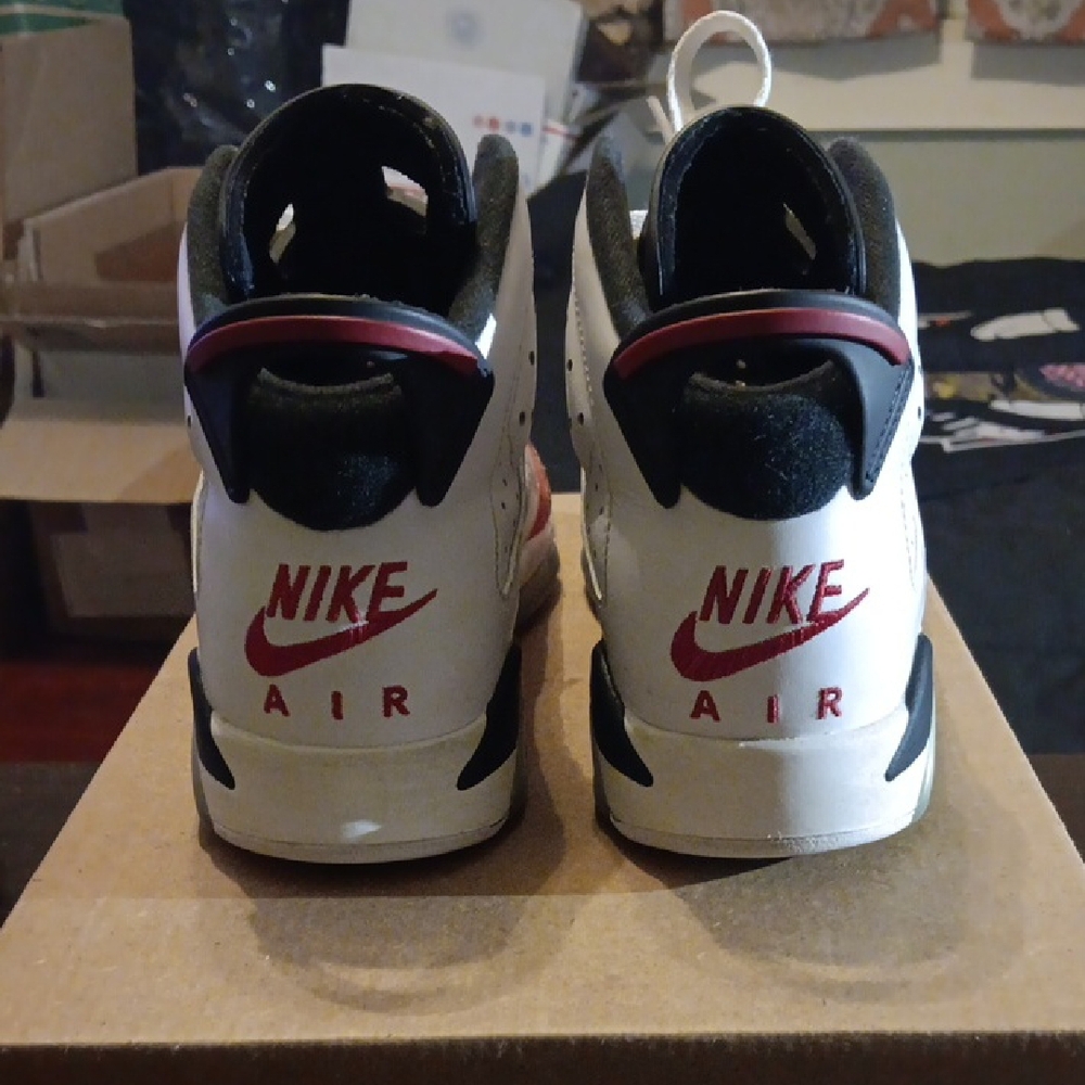 Jordan 6 Retro (GS) Rare Carmine Sneakers W/2020 Tag Mens 6Y Girls 7.5 EUC - Picture 5 of 9